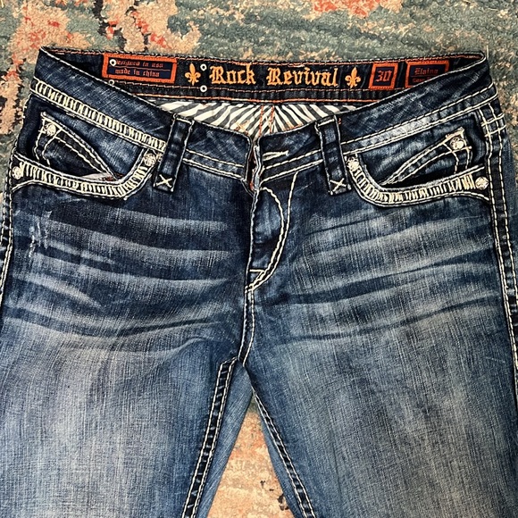 Women’s rock revival jeans, Elaina boot cut 30×33 - Picture 7 of 11